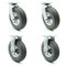 Service Caster 8 Inch Gray Pneumatic Wheel Caster Swivel 2 Rigid, 2PK SCC-100S280-PNB-GRY-2-R280-2 - alternate 1